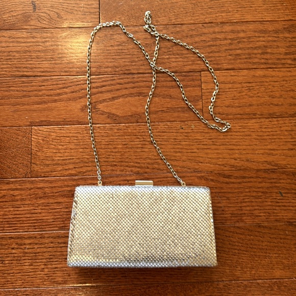Handbags - Silver glitter clutch evening bag vintage
